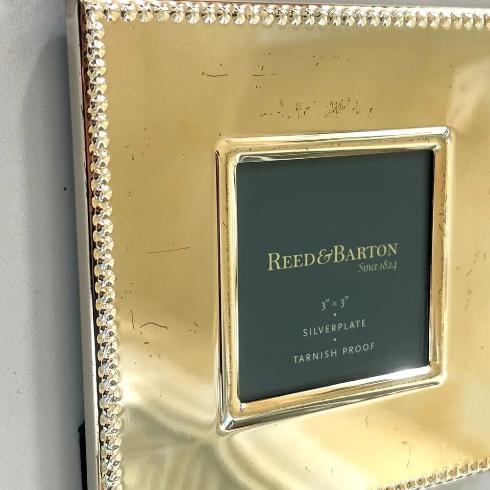 Reed & Barton Silver Plated Lyndon 3 x 3 Picture Frame